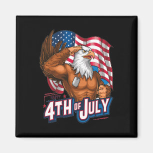Patriotic 4th Of July Byld Eagle American Flag Ind Magnet