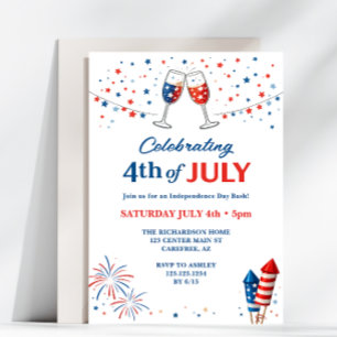 Patriotic 4th of July Celebration  Invitation