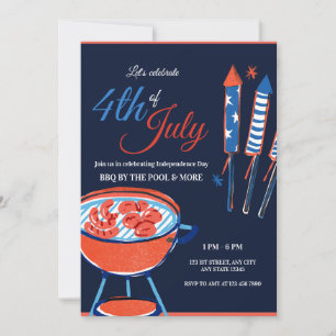 Patriotic 4th of July Celebration Party Invitation