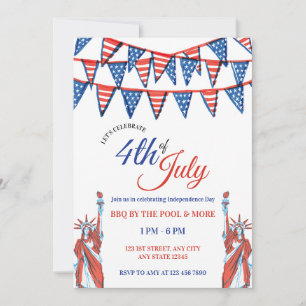 Patriotic 4th of July Celebration Party Invitation