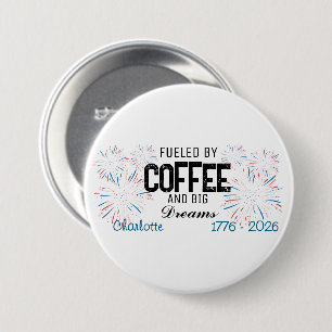  Patriotic 4th of July Custom Name 7.5 Cm Round Badge