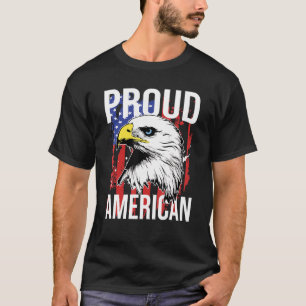 Patriotic 4th Of July Eagle - Proud American - Usa T-Shirt