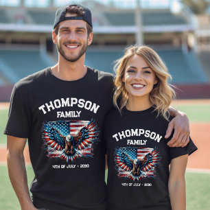 Patriotic 4th Of July Family Reunion American Flag T-Shirt