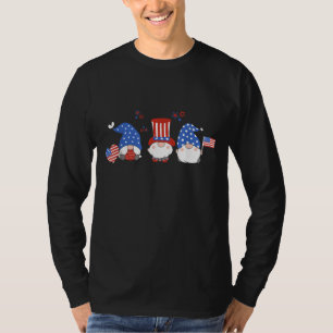 Patriotic 4th of July Garden Gnomes US Flag T-Shirt