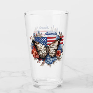Patriotic 4th Of July Glass