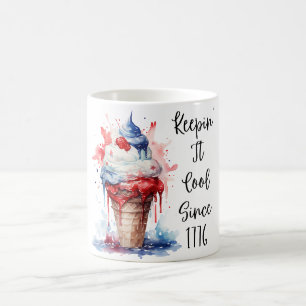 Patriotic 4th of July Ice Cream T-Shirt Coffee Mug