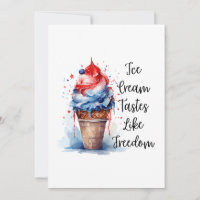 Patriotic 4th of July Ice Cream T-Shirt