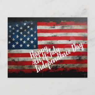 Patriotic 4th of July Independence Day Art Holiday Postcard