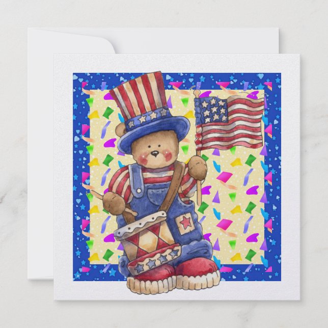 Patriotic - 4th of July - Independence Day ! SRF Invitation (Front)