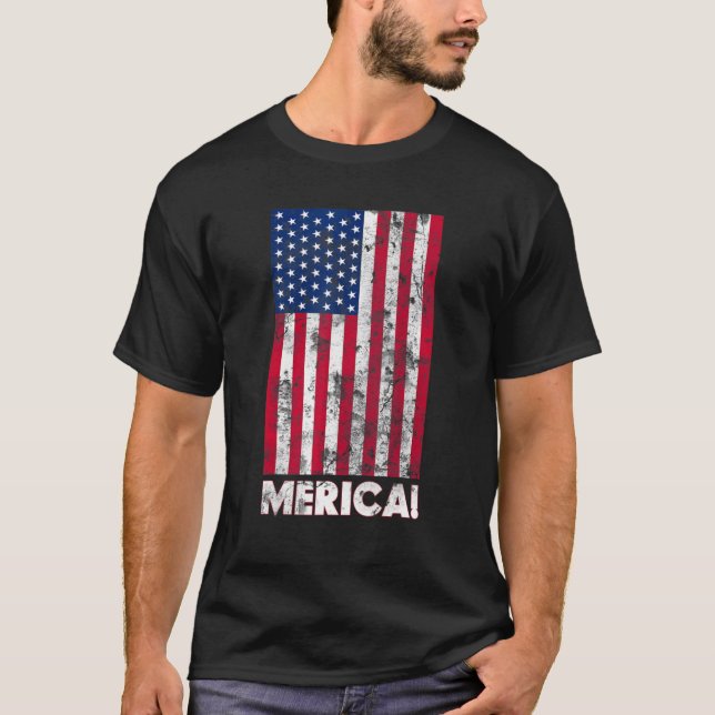 Patriotic 4th Of July Independence Day Us American T-Shirt (Front)