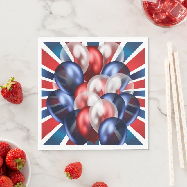 Patriotic 4th of July Luncheon Napkin (Insitu)
