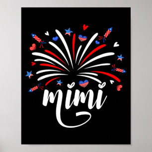 Patriotic 4th of July Mimi Fireworks Little Fireer Poster