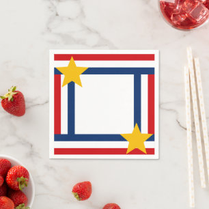 Patriotic 4th of July Napkin