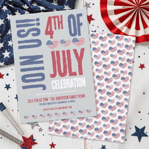 Patriotic 4th Of July Party Invitation