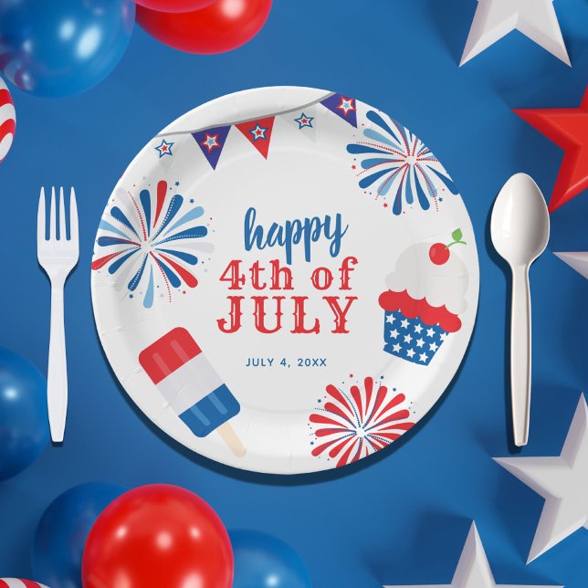 Patriotic 4th of July Party Paper Plate (Creator Uploaded)