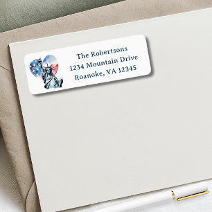 Patriotic 4th of July Party Return Address
