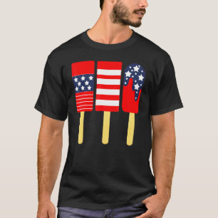 Patriotic 4th Of July Popsicles 4th Of July Popsic T-Shirt