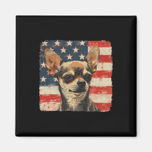 Patriotic 4th Of July Shirt Chihuahua Dog Men Wome Magnet
