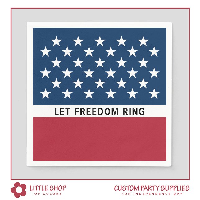 Patriotic 4th of July Stars and Stripes Napkin (Creator Uploaded)