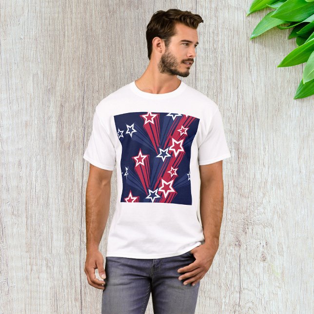 Patriotic 4th of July Stars Red White And Blue  T-Shirt (Creator Uploaded)