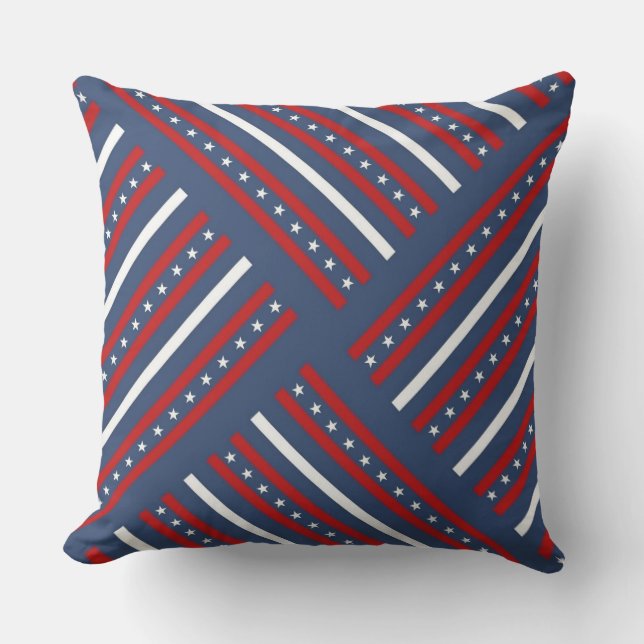 Patriotic, 4th of July, Stars & Stripes Cushion (Front)