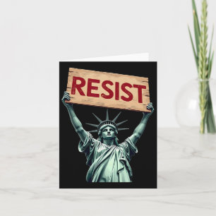 Patriotic 4th Of July Statue Of Liberty Resist Tru Card