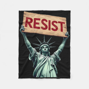 Patriotic 4th Of July Statue Of Liberty Resist Tru Fleece Blanket