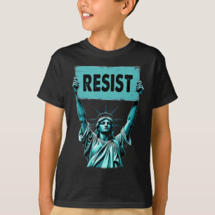 Patriotic 4th Of July Statue Of Liberty Resist Tru T-Shirt