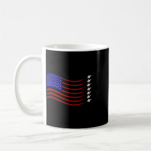 Patriotic 4th Of July Usa American Flag Fighter Je Coffee Mug