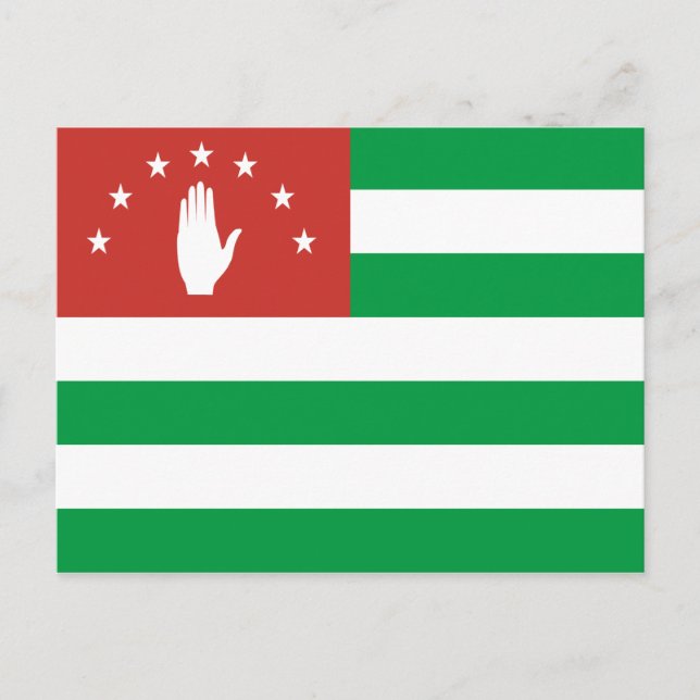 Patriotic Abkhazia Flag Postcard (Front)