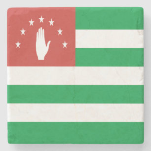 Patriotic Abkhazia Flag Stone Coaster