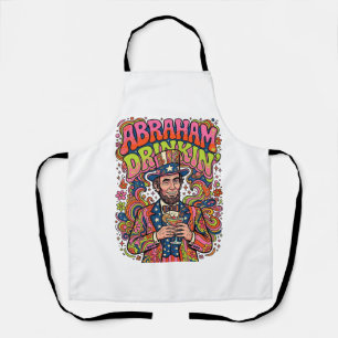 Patriotic Abraham Drinkin Retro Apron