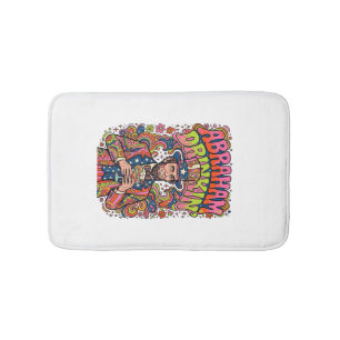 Patriotic Abraham Drinkin Retro Bath Mat