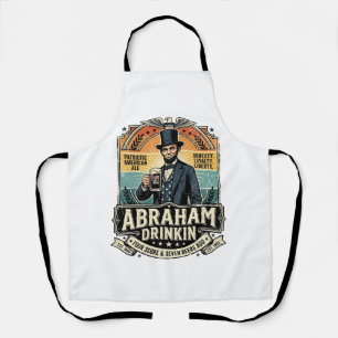 Patriotic Abraham Drinkin Retro Distressed Apron