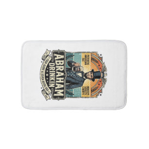 Patriotic Abraham Drinkin Retro Distressed Bath Mat
