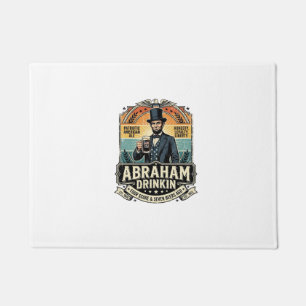 Patriotic Abraham Drinkin Retro Distressed Doormat