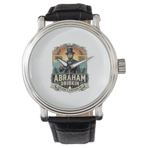 Patriotic Abraham Drinkin Retro Distressed Watch