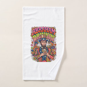 Patriotic Abraham Drinkin Retro Hand Towel