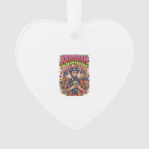 Patriotic Abraham Drinkin Retro Ornament