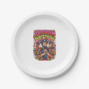 Patriotic Abraham Drinkin Retro Paper Plate