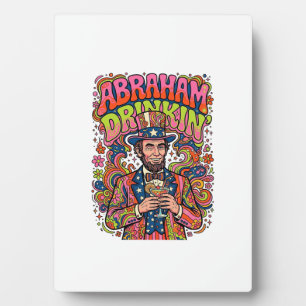 Patriotic Abraham Drinkin Retro Plaque