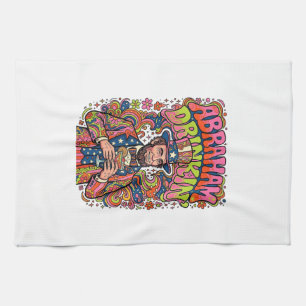 Patriotic Abraham Drinkin Retro Tea Towel