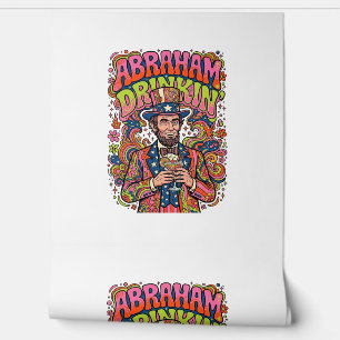 Patriotic Abraham Drinkin Retro Wallpaper