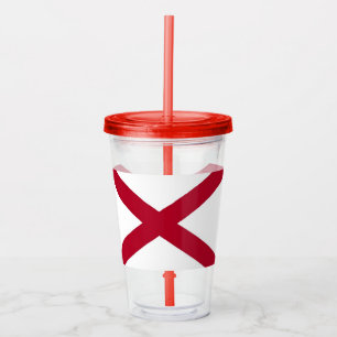 Patriotic Acrylic Tumbler with Alabama flag, USA