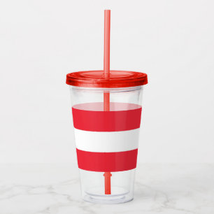 Patriotic Acrylic Tumbler with flag of Austria