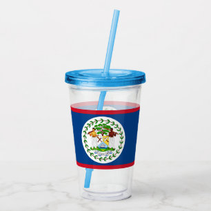 Patriotic Acrylic Tumbler with flag of Belise