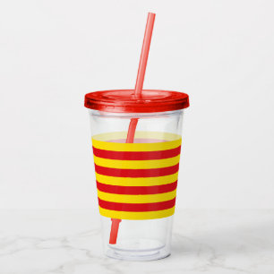 Patriotic Acrylic Tumbler with flag of Catalonia