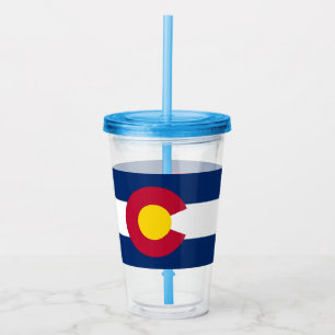 Patriotic Acrylic Tumbler with flag of Colorado