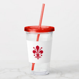 Patriotic Acrylic Tumbler with flag of Florence