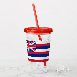 Patriotic Acrylic Tumbler with flag of Hawaii